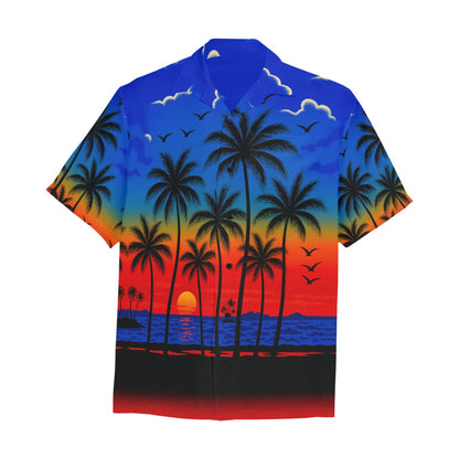 Men's Hawaiian Shirt With Chest Pocket