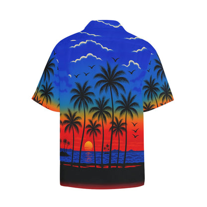 Men's Hawaiian Shirt With Chest Pocket