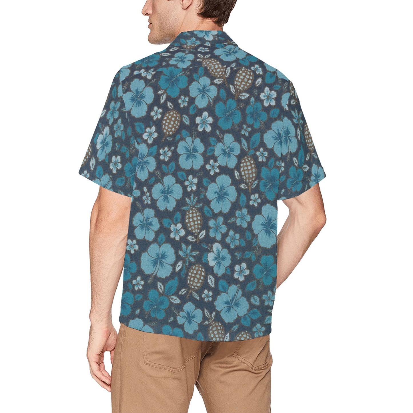 Men's Hawaiian Shirt With Chest Pocket