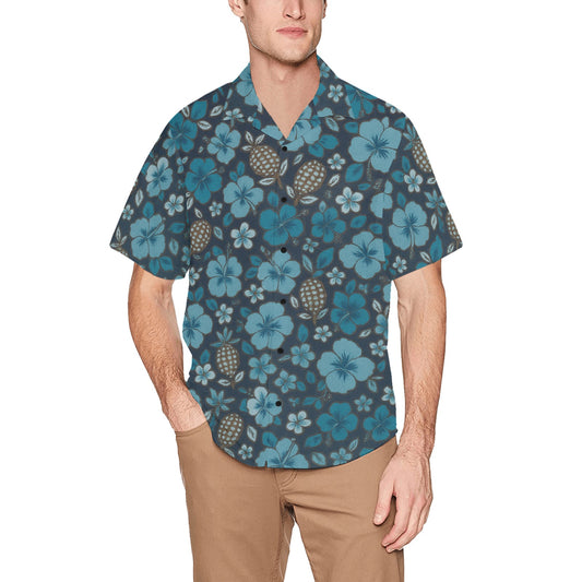 Men's Hawaiian Shirt With Chest Pocket