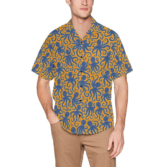 Men'sn Hawaiian Shirt With Chest Pocket