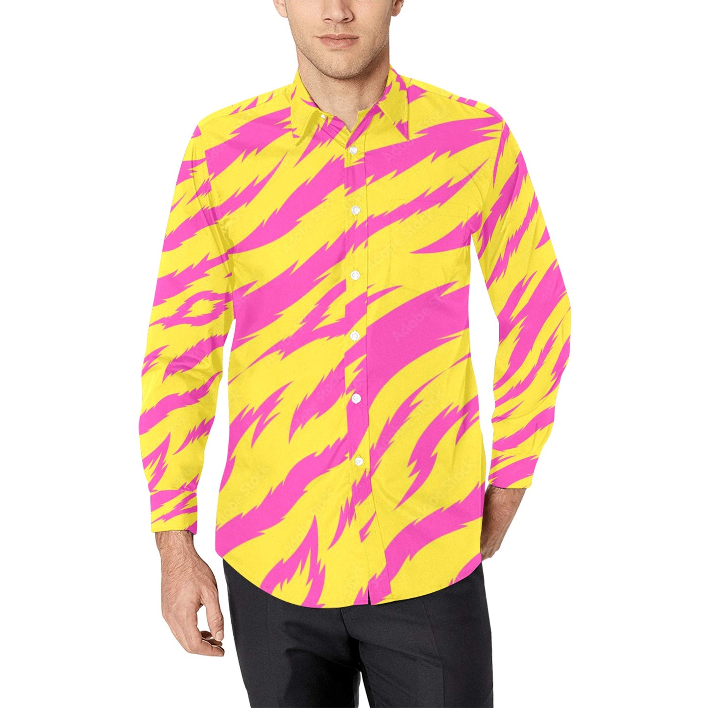 Men's All Over Print Long Sleeve Shirt(Model T61)