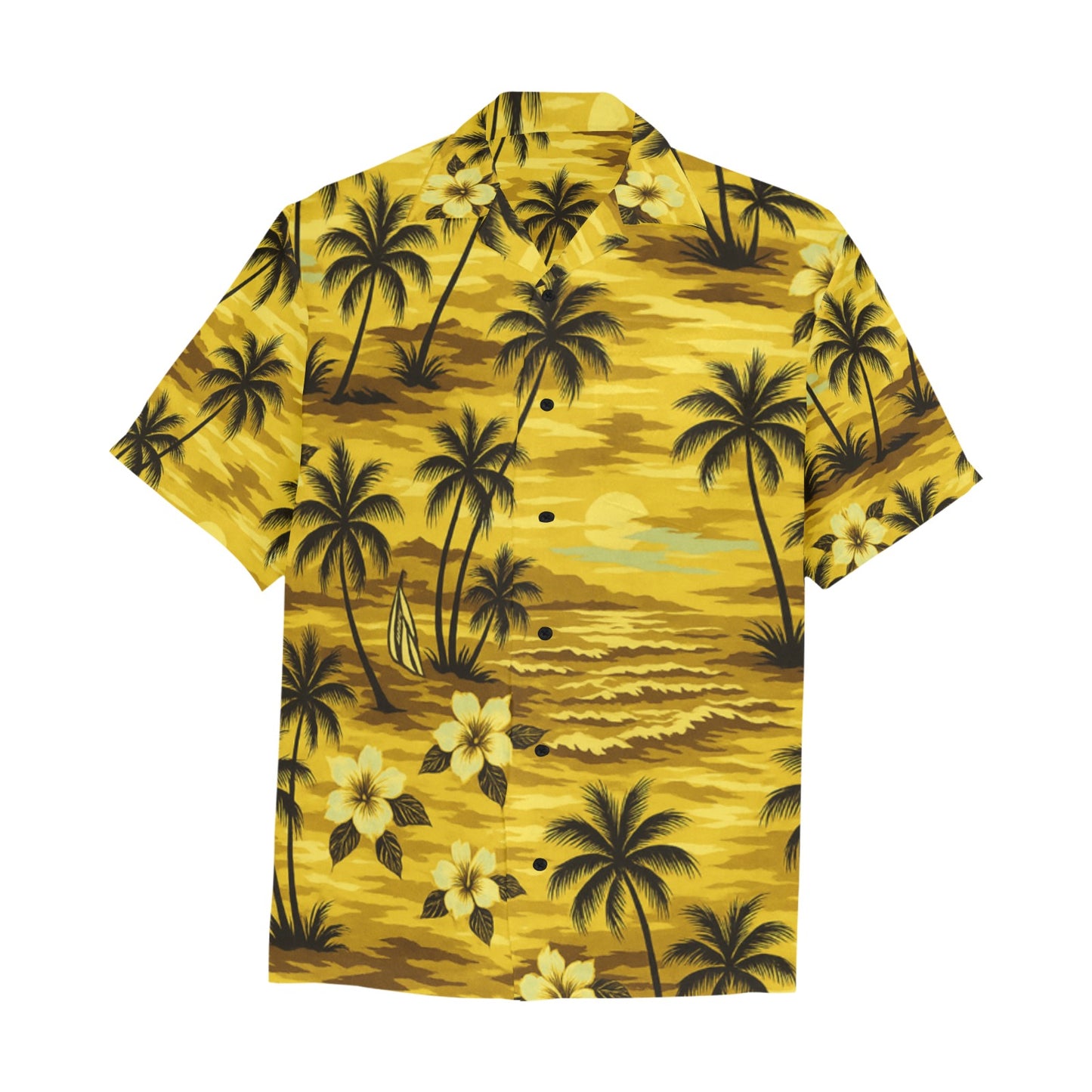 Men's Hawaiian Shirt With Chest Pocket