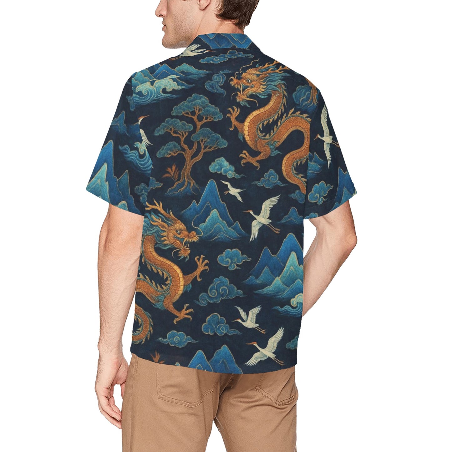 Men's Hawaiian Shirt With Chest Pocket