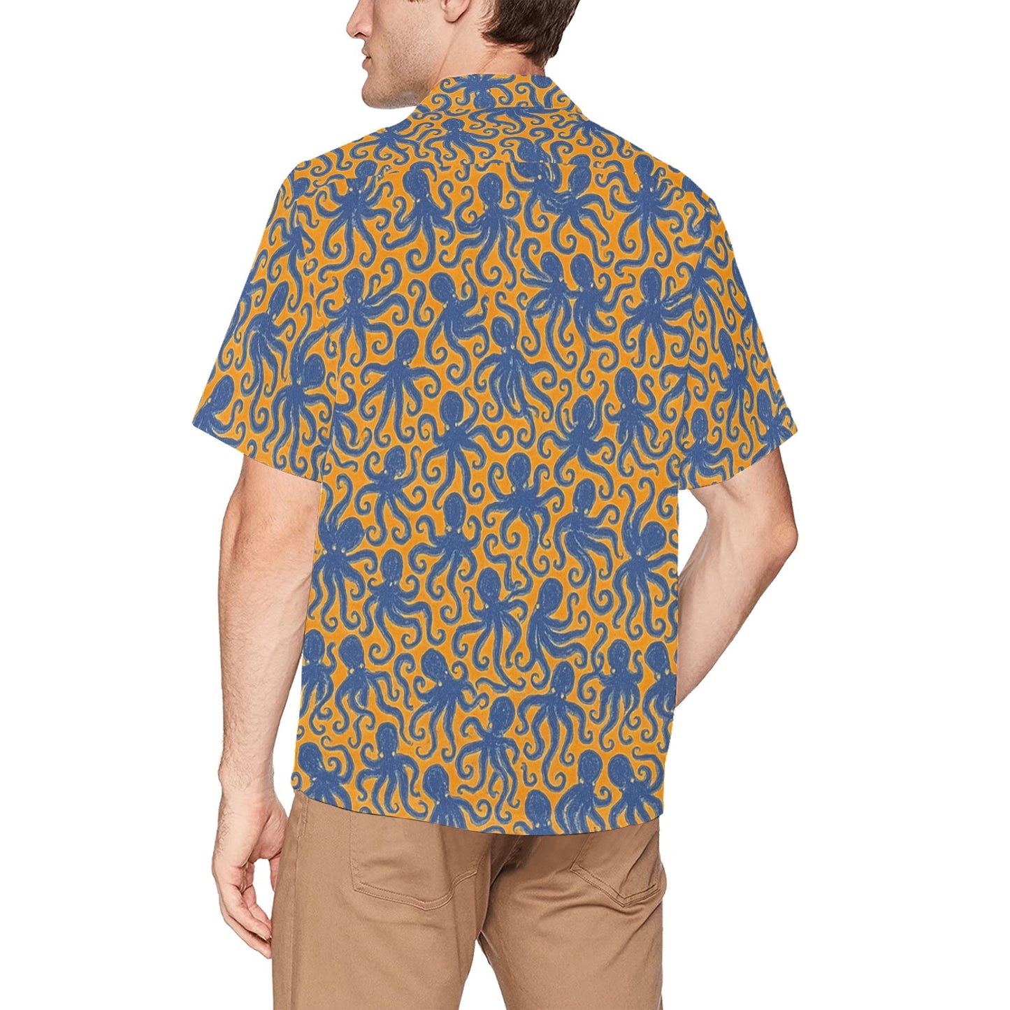 Men'sn Hawaiian Shirt With Chest Pocket
