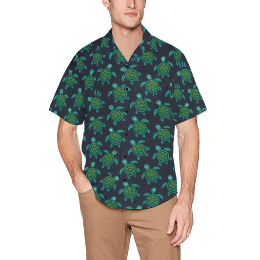 Men's Hawaiian Shirt With Chest Pocket