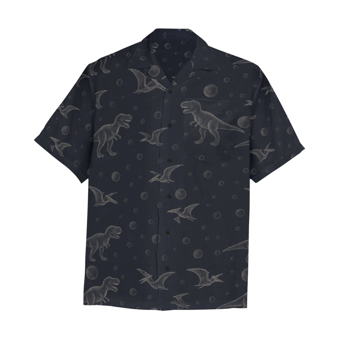 Men's Hawaiian Shirt With Chest Pocket