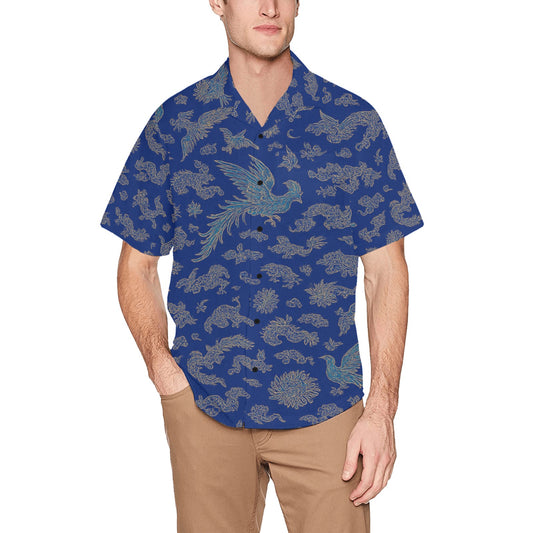 Men's Hawaiian Shirt With Chest Pocket