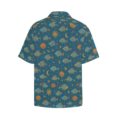 Men's Hawaiian Shirt With Chest Pocket