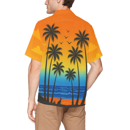 Men's Hawaiian Shirt With Chest Pocket