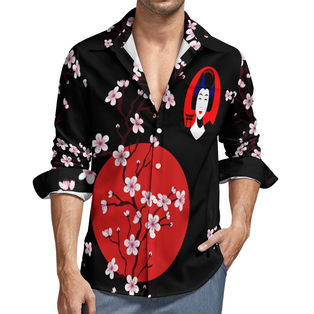 Casual One Pocket Long Sleeve Shirt