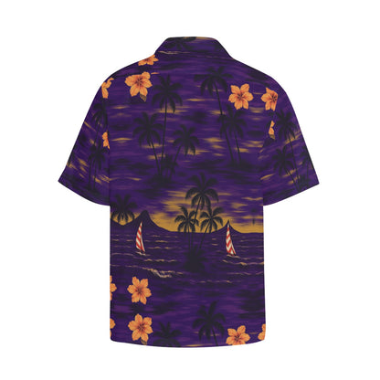 Men's Hawaiian Shirt With Chest Pocket