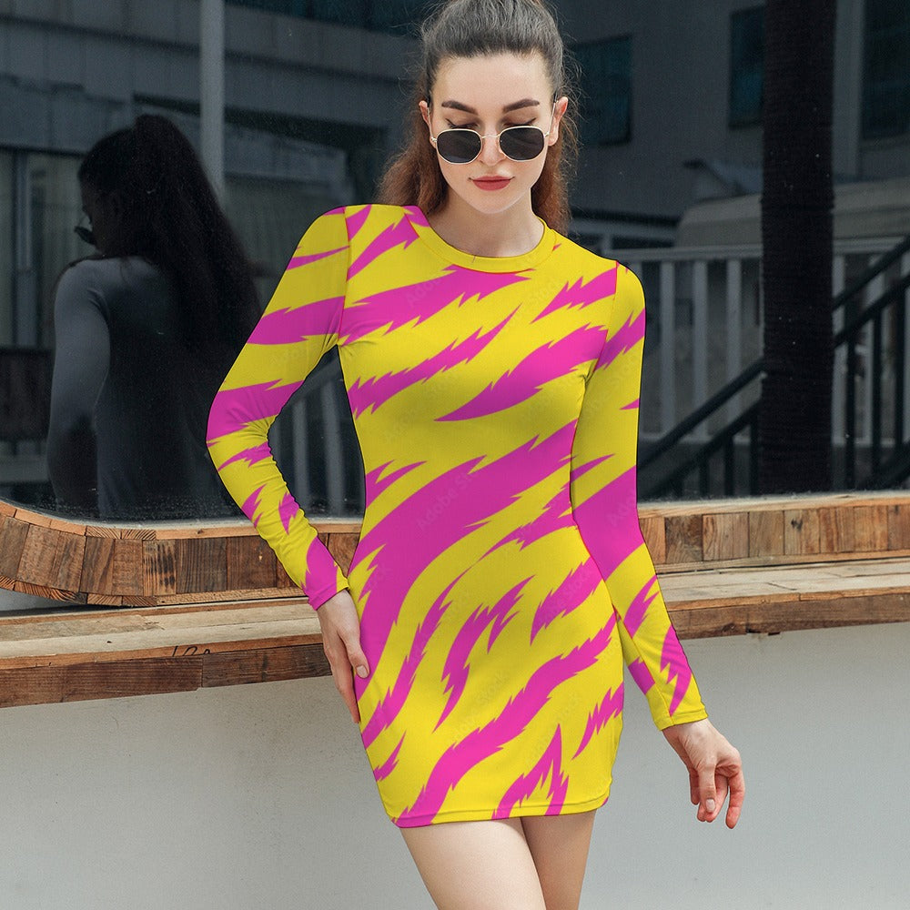 Women's Elegant Long Sleeve Skinny Dress