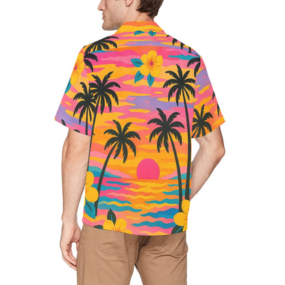 Men's Hawaiian Shirt With Chest Pocket