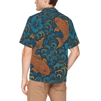 Men's Hawaiian Shirt With Chest Pocket