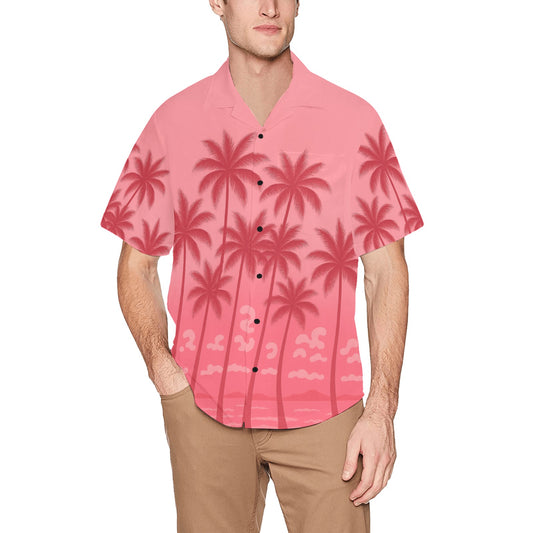 Men's Hawaiian Shirt With Chest Pocket