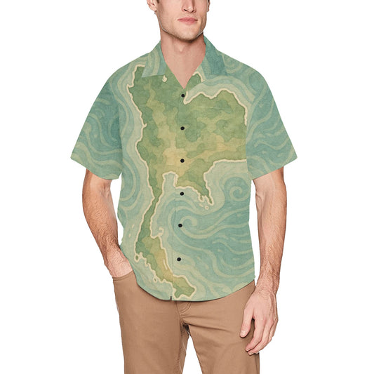 Men's Hawaiian Shirt With Chest Pocket