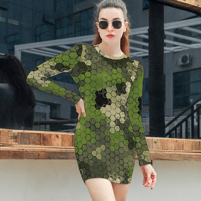 Women's Elegant Long Sleeve Skinny Dress
