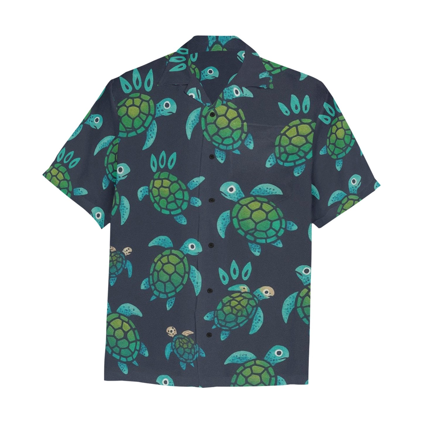Men's Hawaiian Shirt With Chest Pocket