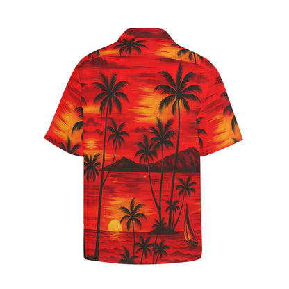 Men's Hawaiian Shirt With Chest Pocket