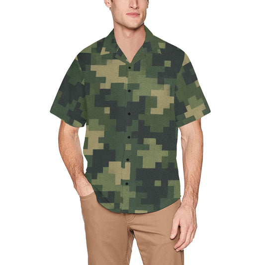 Men's Hawaiian Shirt With Chest Pocket