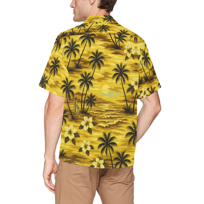 Men's Hawaiian Shirt With Chest Pocket
