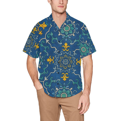 Men's Hawaiian Shirt With Chest Pocket
