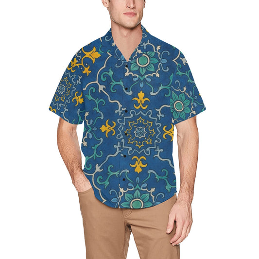 Men's Hawaiian Shirt With Chest Pocket