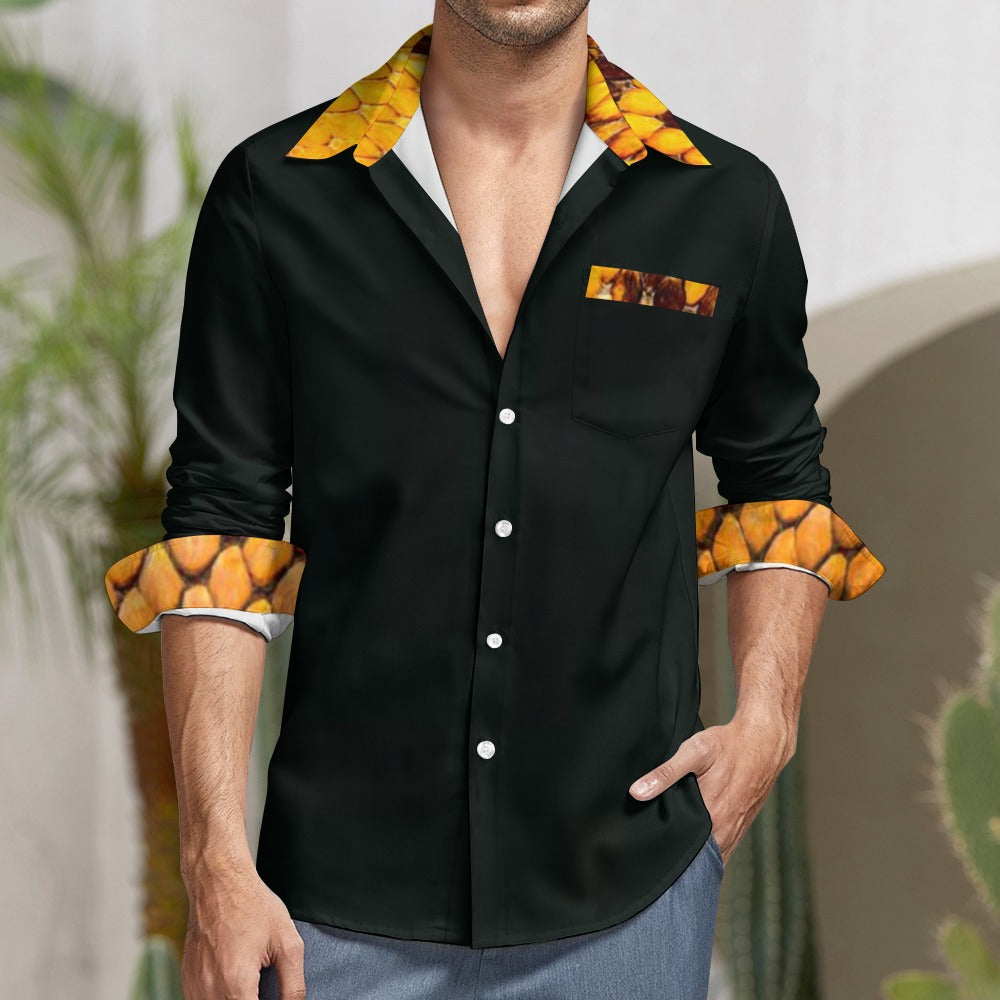 Casual One Pocket Long Sleeve Shirt