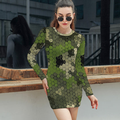 Women's Elegant Long Sleeve Skinny Dress