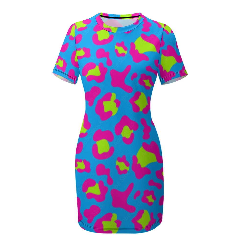 Crew Neck Short Sleeve Dress