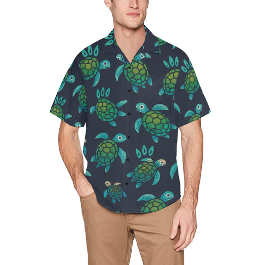Men's Hawaiian Shirt With Chest Pocket