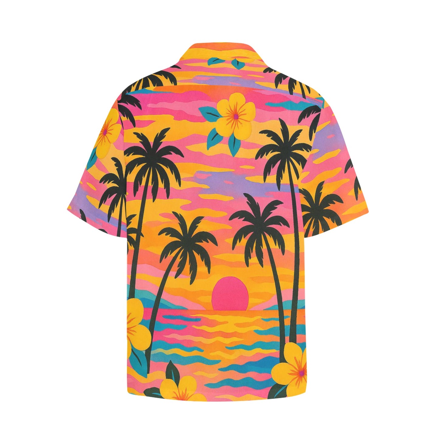 Men's Hawaiian Shirt With Chest Pocket