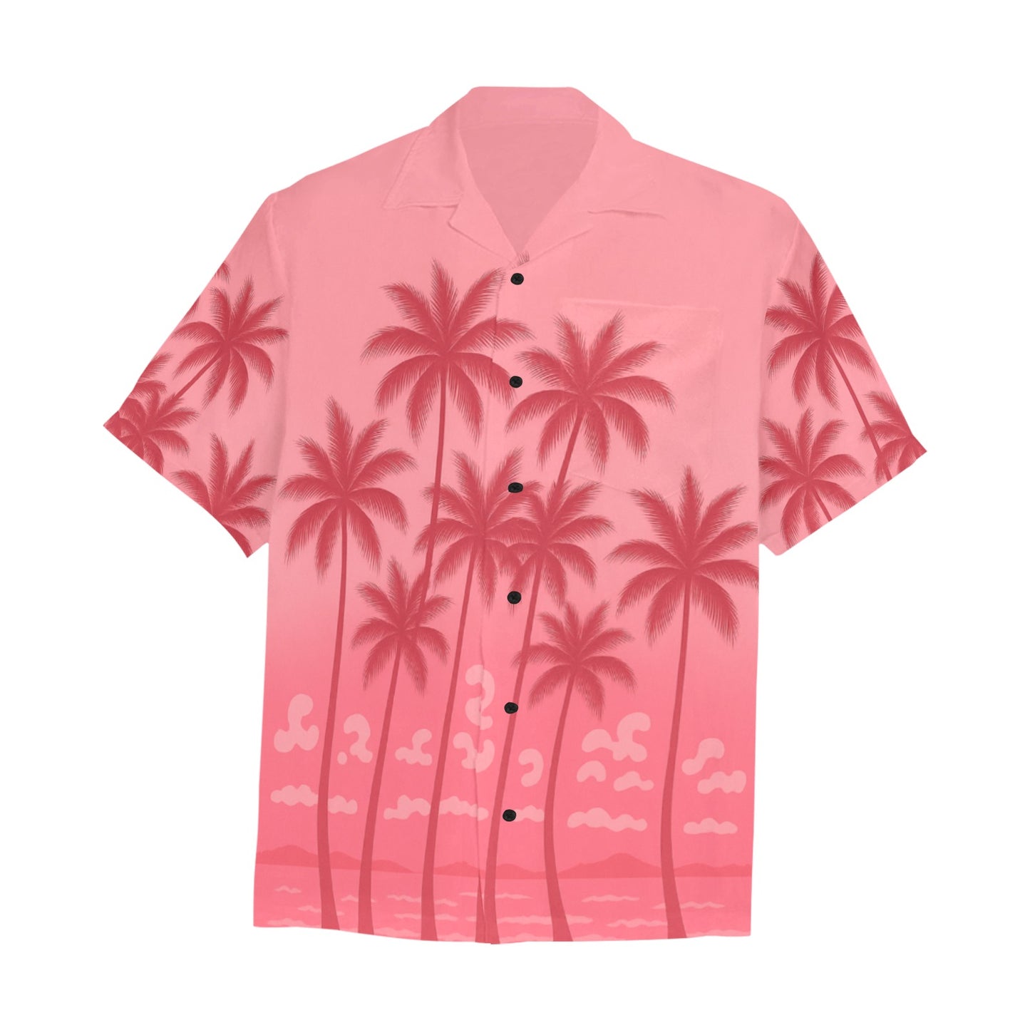 Men's Hawaiian Shirt With Chest Pocket