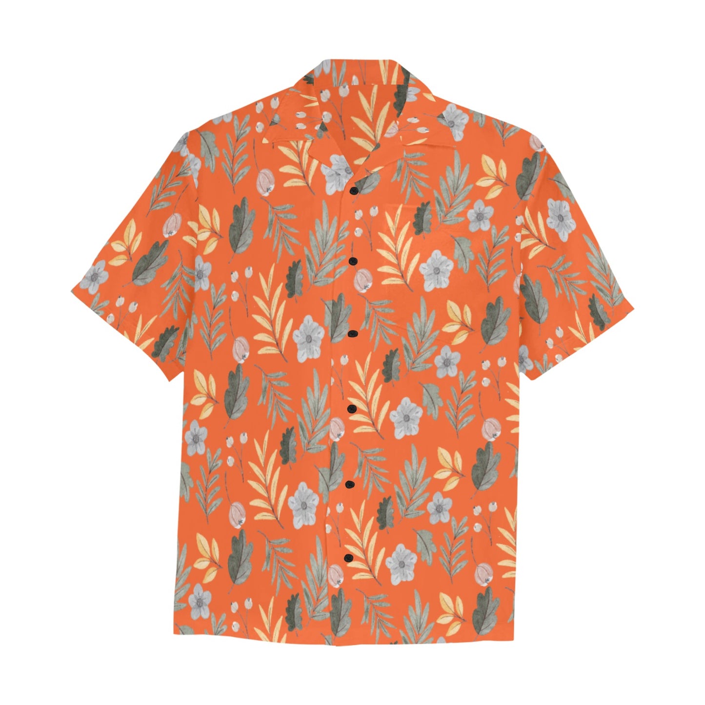 Men's Hawaiian Shirt With Chest Pocket