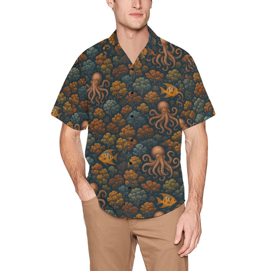 Men's Hawaiian Shirt With Chest Pocket