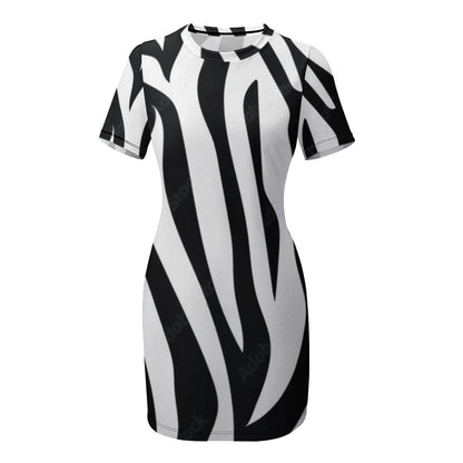 Crew Neck Short Sleeve Dress