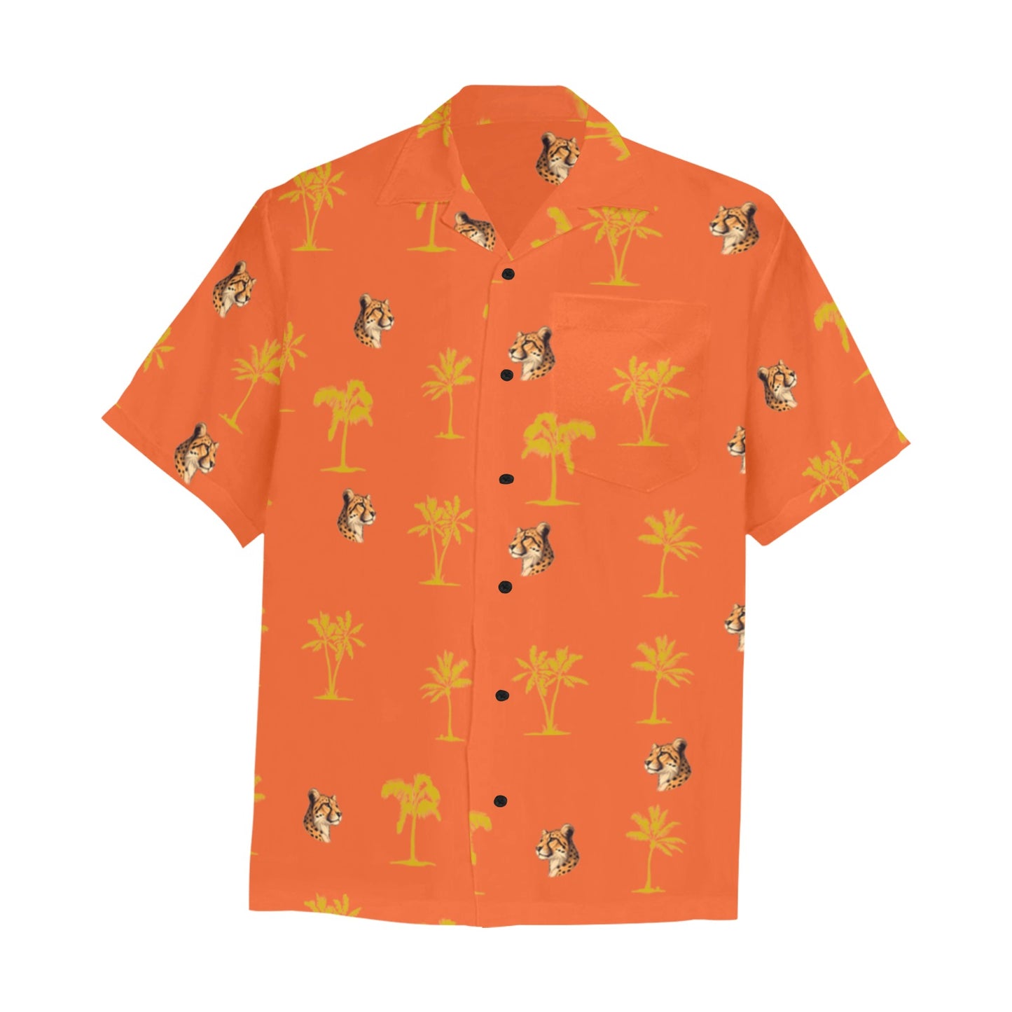 Men's Hawaiian Shirt With Chest Pocket