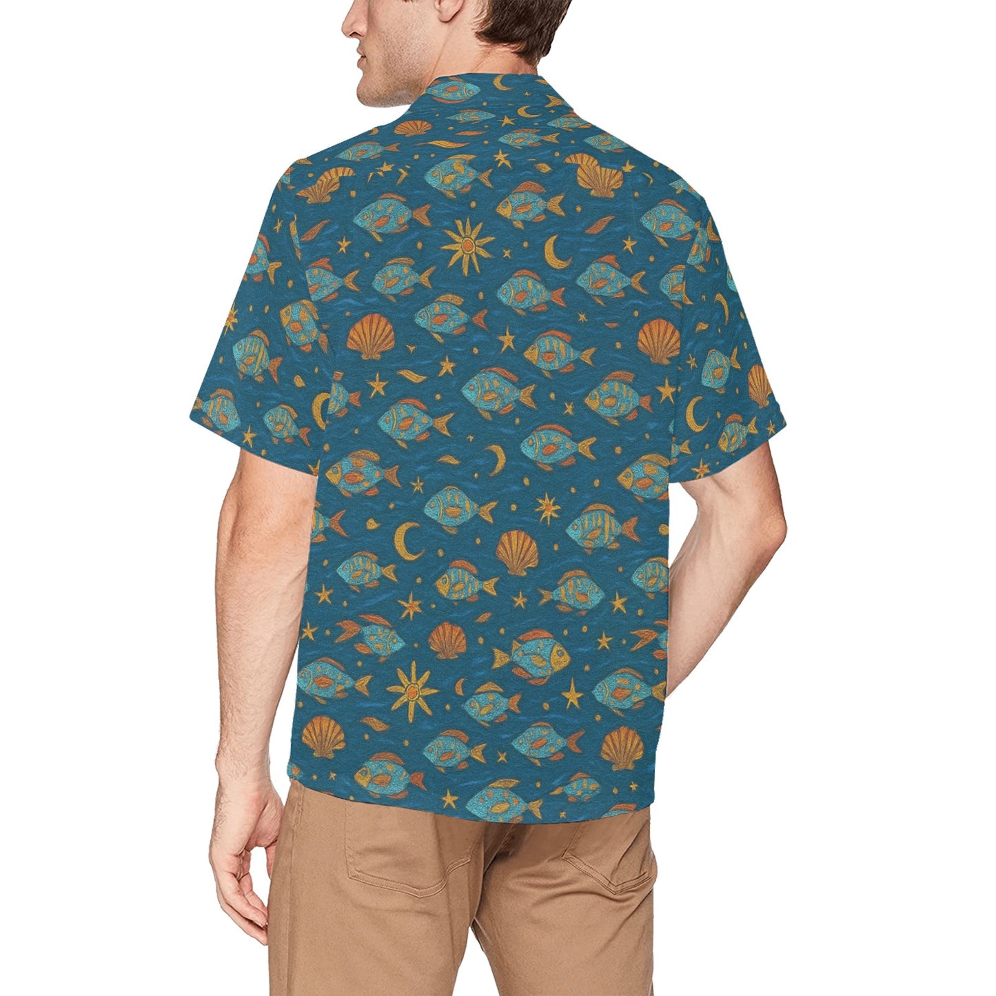 Men's Hawaiian Shirt With Chest Pocket