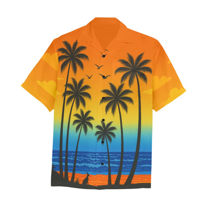 Men's Hawaiian Shirt With Chest Pocket