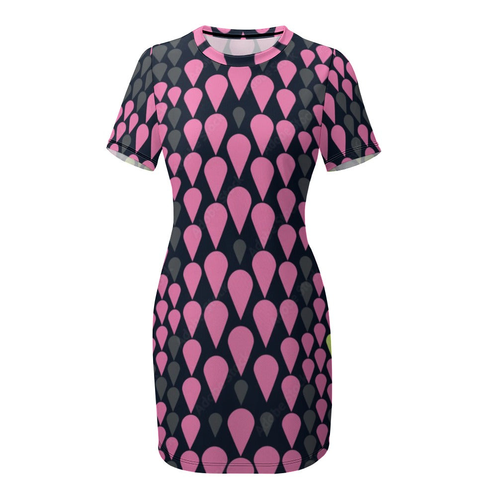 Crew Neck Short Sleeve Dress