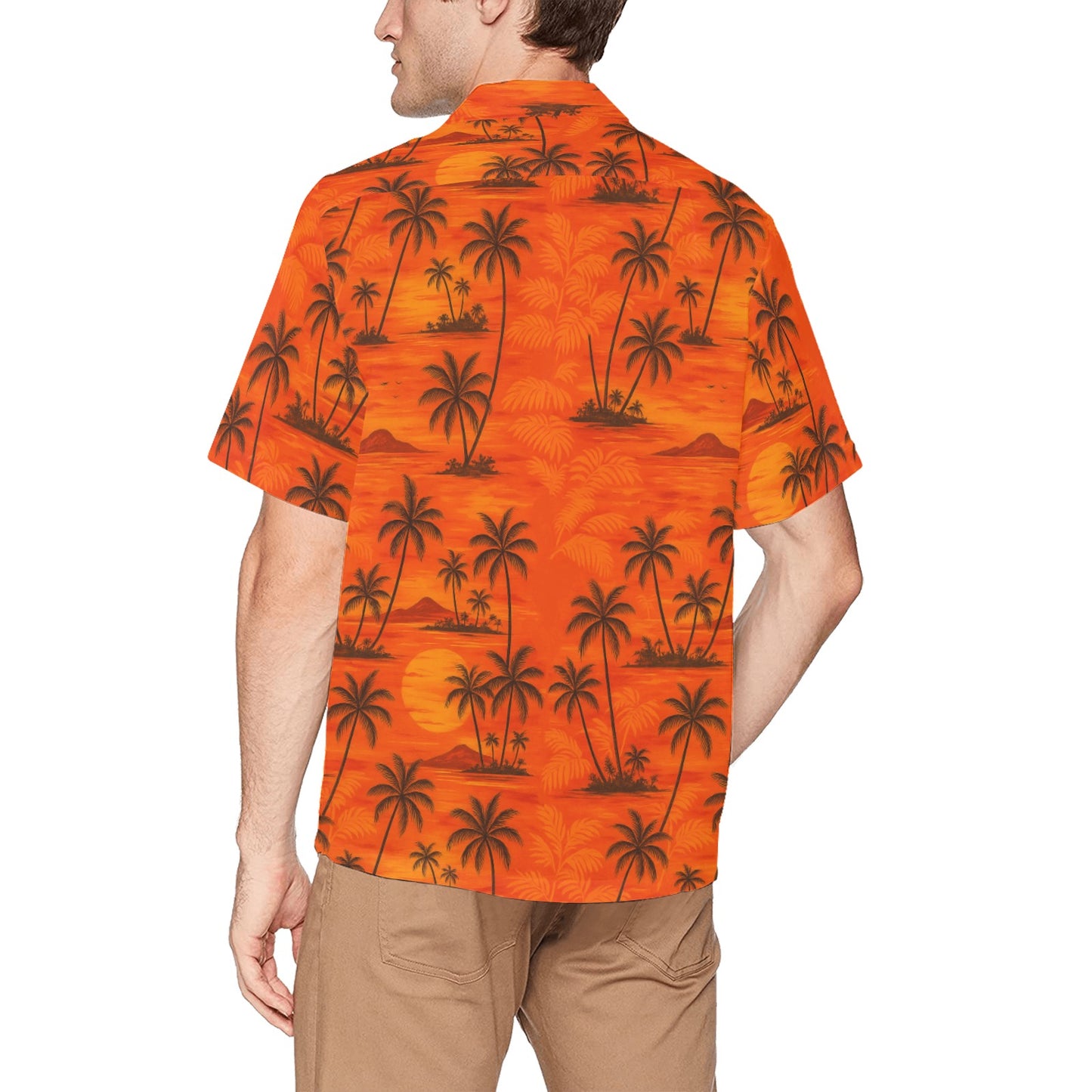 Men's Hawaiian Shirt With Chest Pocket