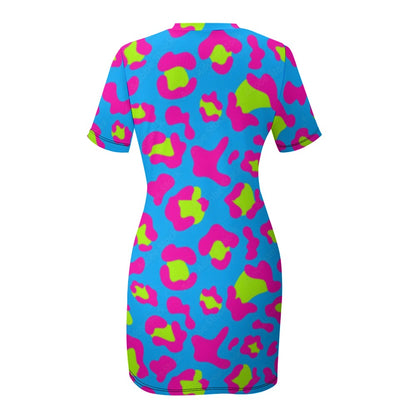Crew Neck Short Sleeve Dress