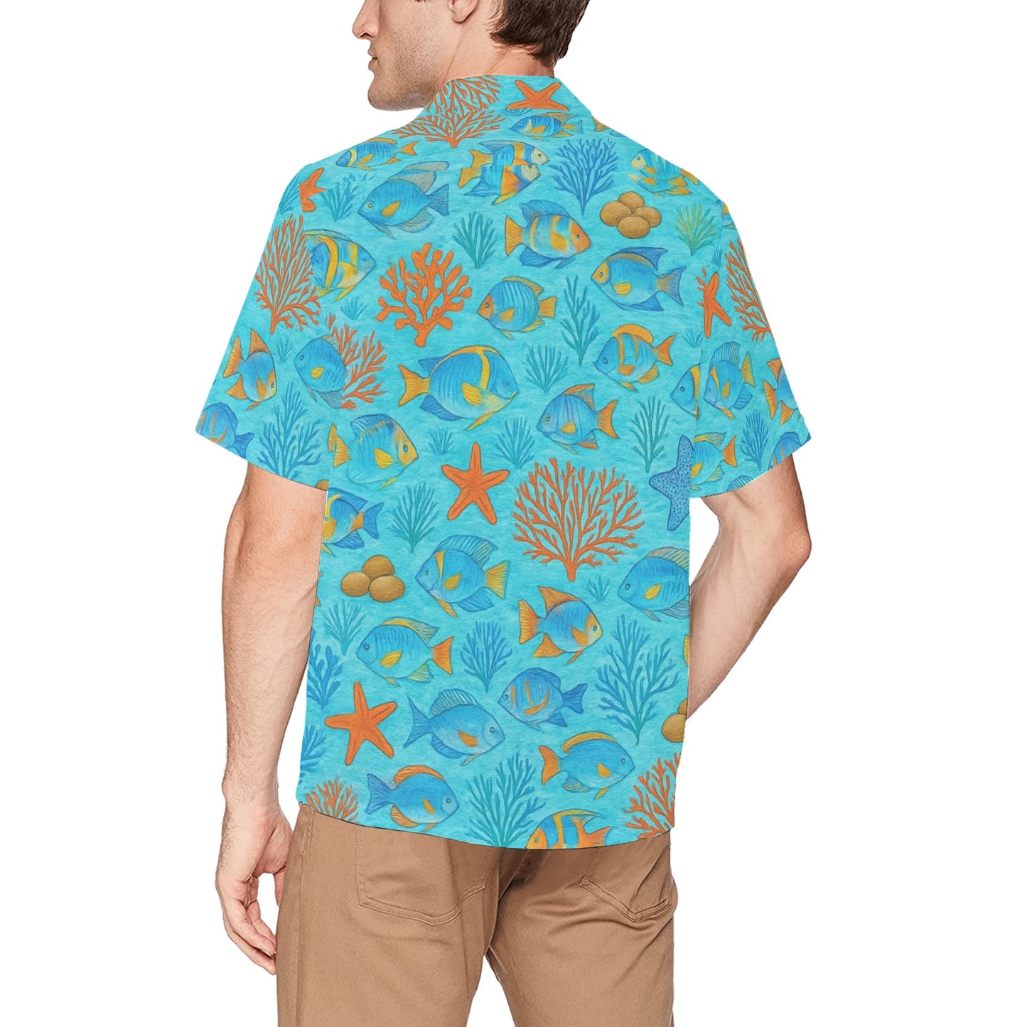 Men's Hawaiian Shirt With Chest Pocket