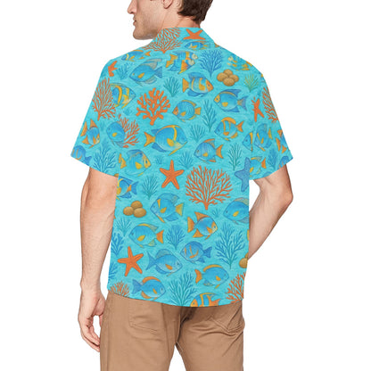 Men's Hawaiian Shirt With Chest Pocket