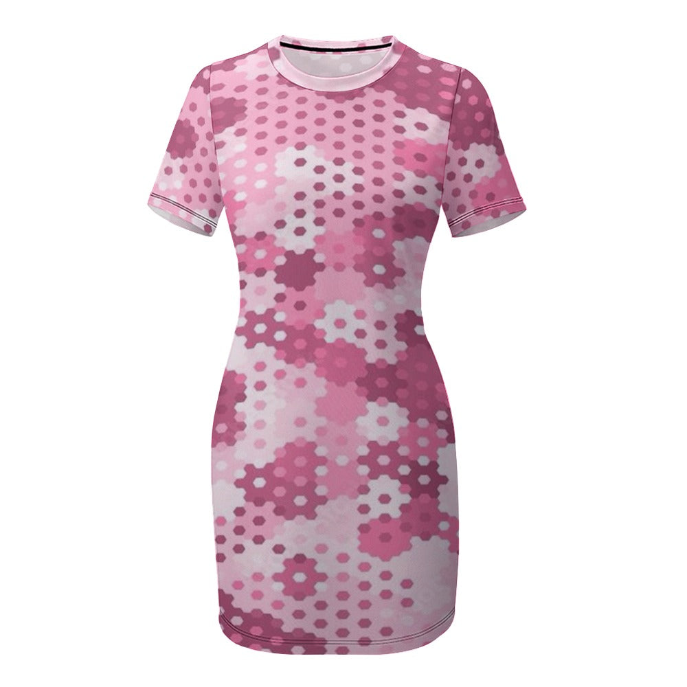 Crew Neck Short Sleeve Dress
