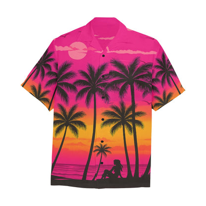 Men's Hawaiian Shirt With Chest Pocket