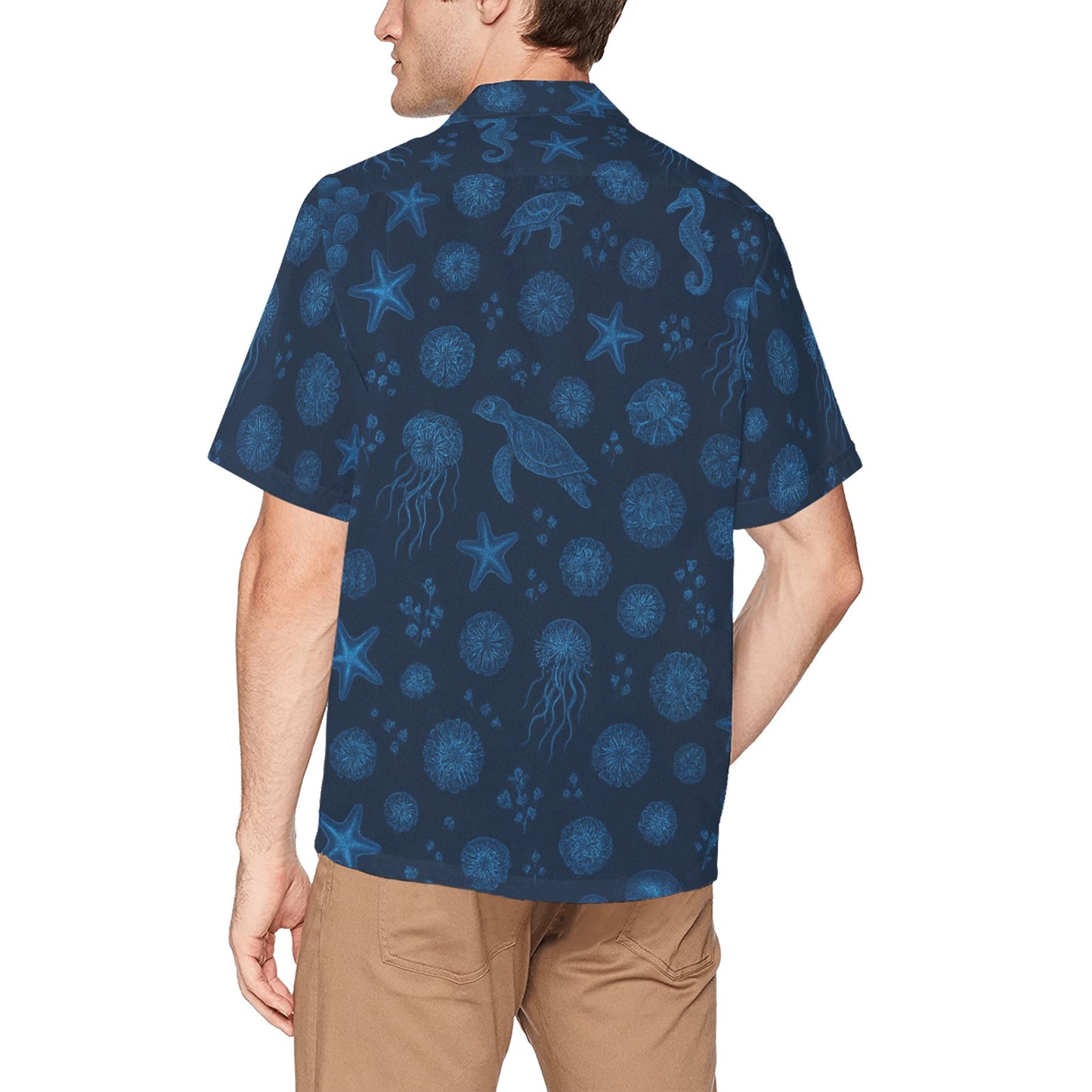 Men's Hawaiian Shirt With Chest Pocket