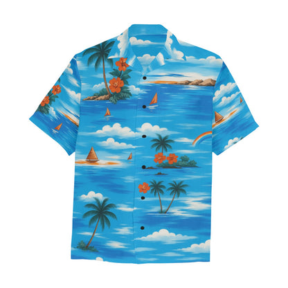 Men's Hawaiian Shirt With Chest Pocket