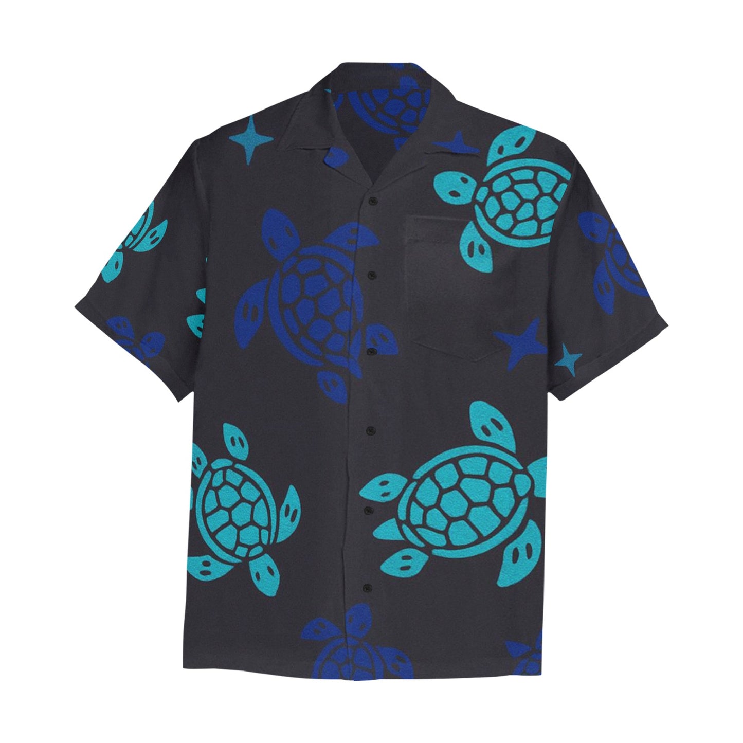 Men's Hawaiian Shirt With Chest Pocket